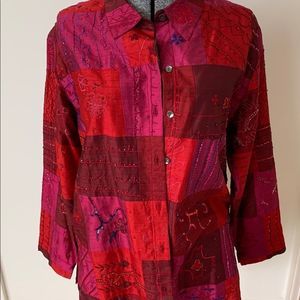 Chico’s Design 100% Silk Jacket size 2(L)